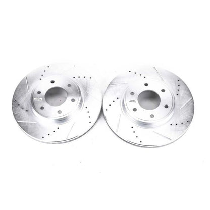 Power Stop 06-09 Chevrolet Trailblazer Front Evolution Drilled & Slotted Rotors - Pair PowerStop