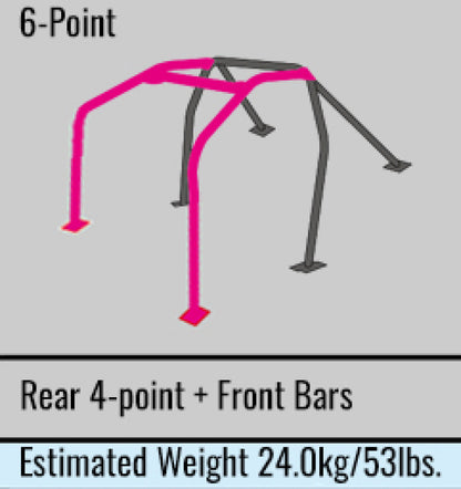 Cusco 22-24 GR86/BRZ Safety21 Rollcage Kit Black Through-Dash (6MT Model Only / No Cancel or Return)