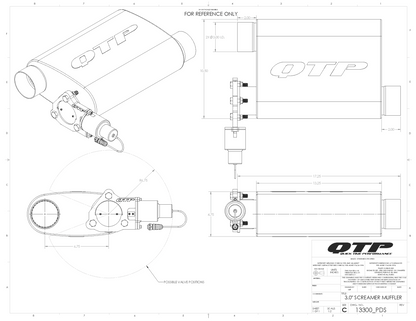 QTP 3.00 Inch Screamer Twintronic Muffler (Universal) - 13300C QTP