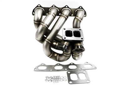 PLM Power Driven T4 Top Mount Turbo Manifold with Dual Wastegates B-Series B16 B18 B20 - PLM-B-T4-TOP