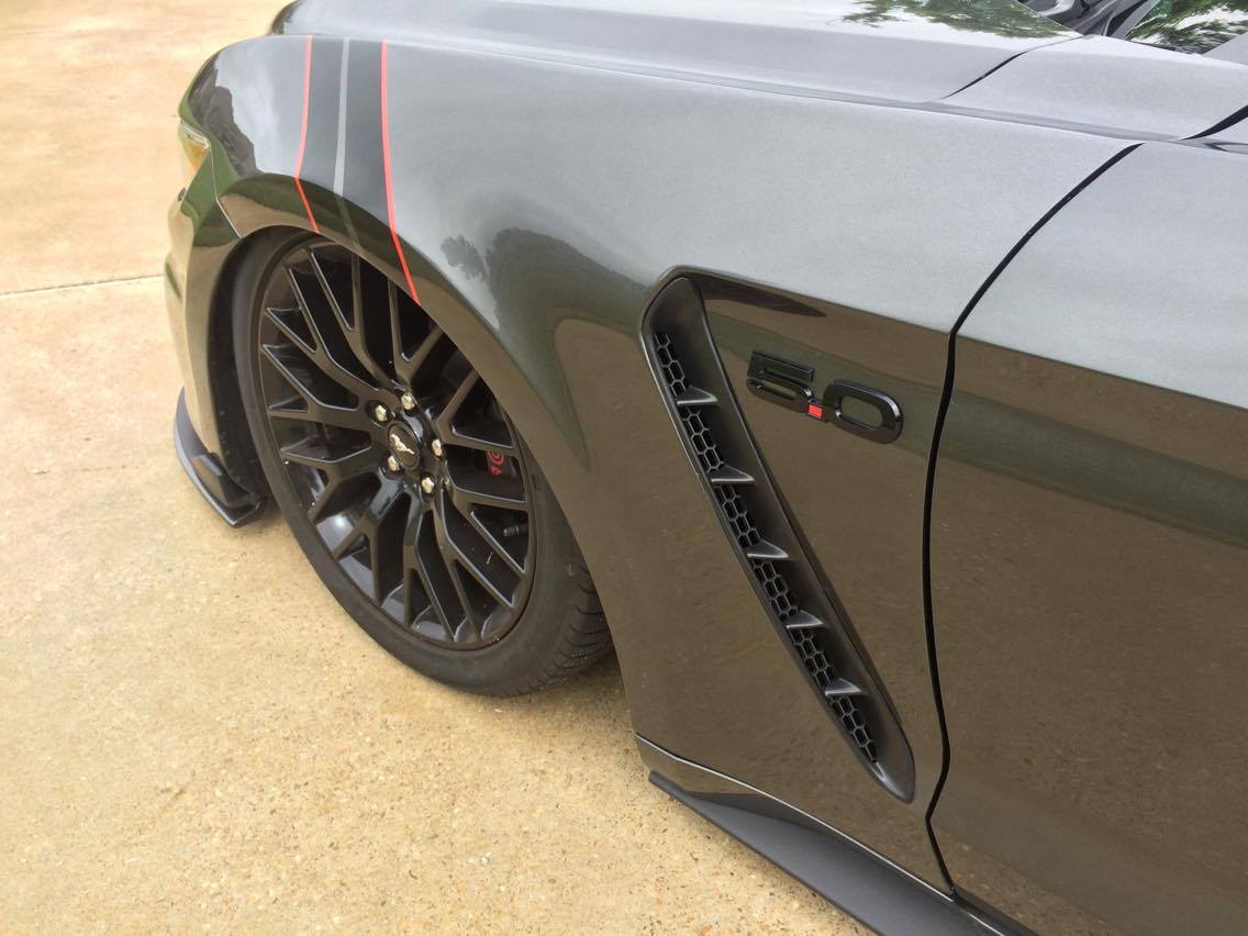Anderson Composites 15-17 Mustang GT350 Style Fiberglass Front Fenders AC-FF15FDMU-GR-GF