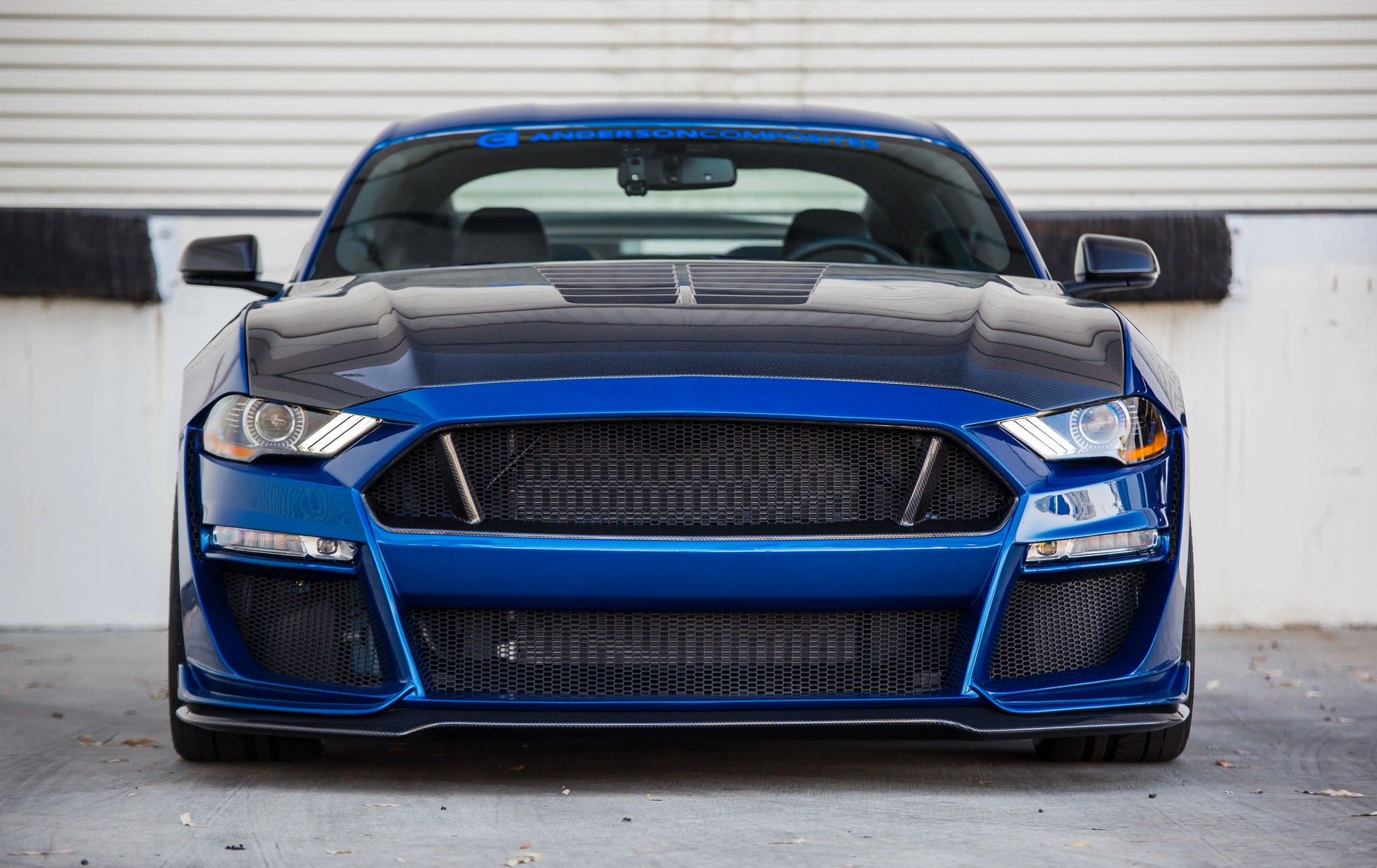 Anderson Composites 2018 - 2023 Ford Mustang Double-sided Type-GT5 Carbon Fiber Hood - AC-HD18FDMU-GT5-DS Anderson Composites