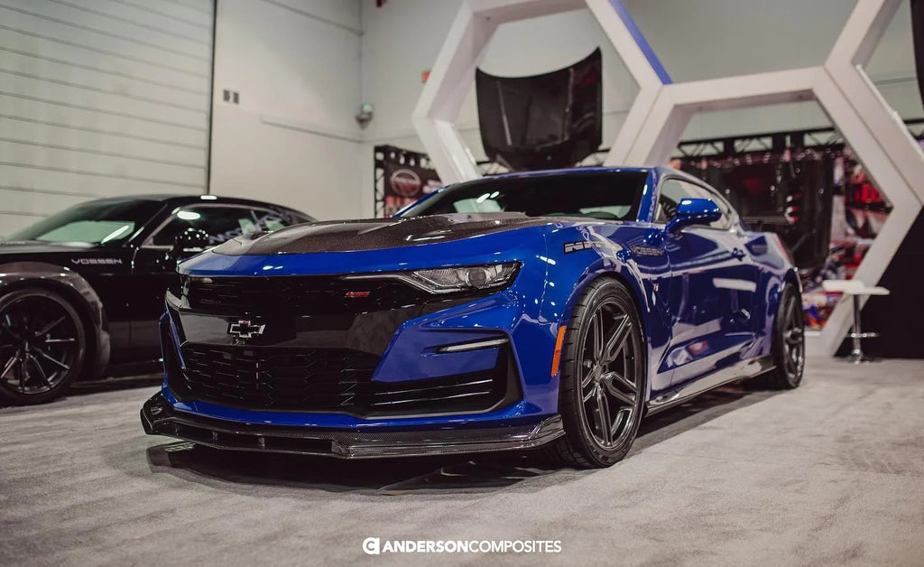 Anderson Composites 2019 - 2024 Chevrolet Camaro SS Type-SS Carbon Fiber Lower Front Chin Spoiler - AC-FL19CHCAMSS-SS