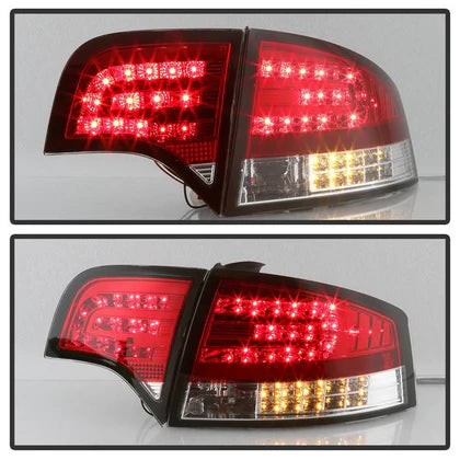 Spyder Audi A4 4Dr 06-08 LED Tail Lights Red Clear ALT-YD-AA406-G2-LED-RC