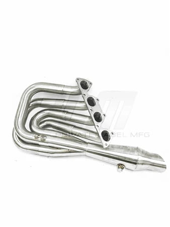 PLM Power Driven B-Series Hood Exit Race Header with 4-1 Megaphone B18 B20 - PLM-HB-HOOD-HEADER-SHIELD