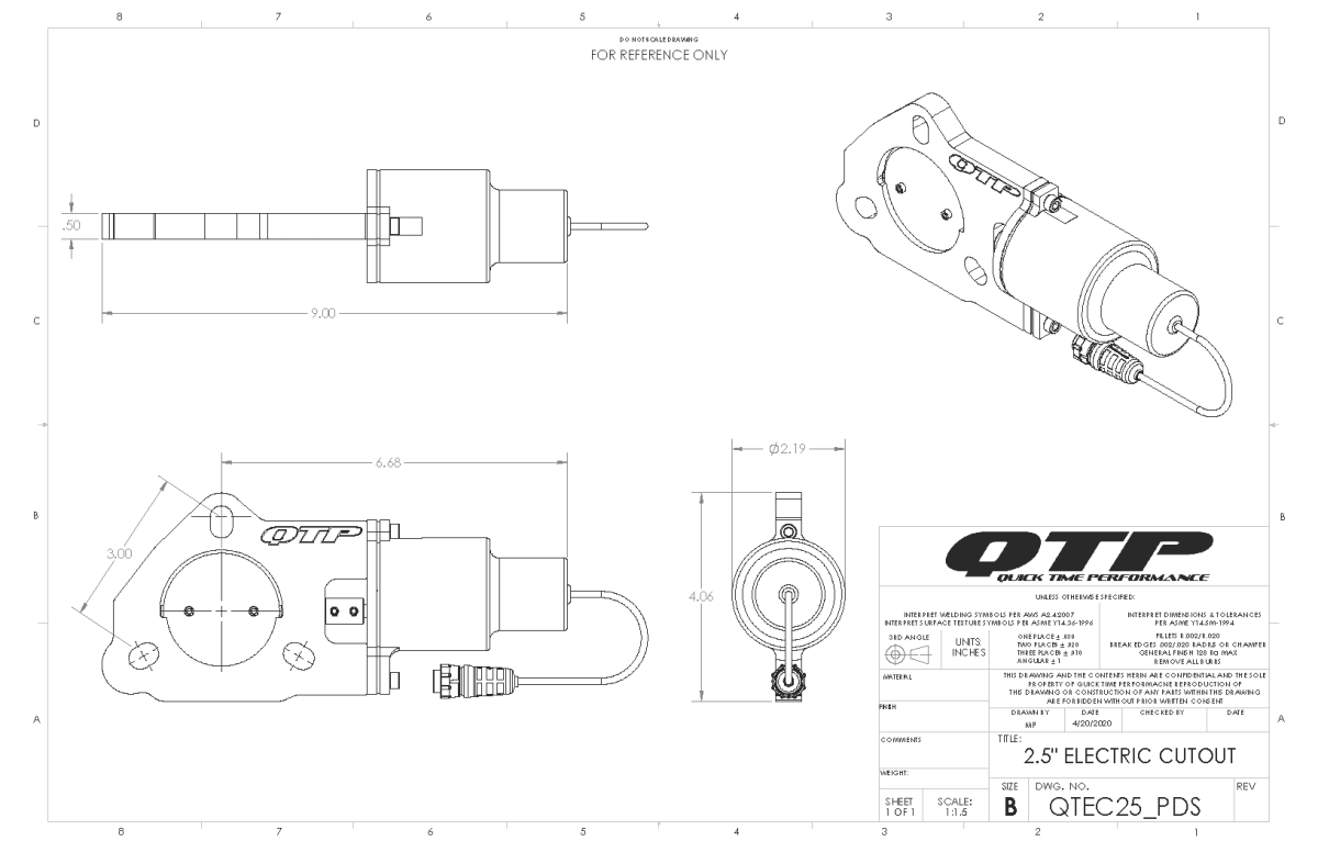 QTP Dual 2.50 Inch Electric Cutout Valves (Pair) - QTEC50 QTP