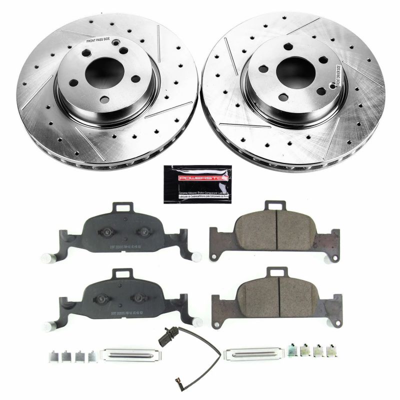 Power Stop 17-18 Audi A4 Front Z23 Evolution Sport Brake Kit