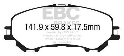 EBC Ultimax2 Front Brake Pads - UD1737 EBC