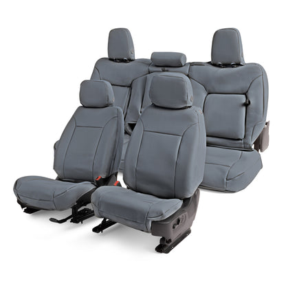 Covercraft 23-26 Ford F250-F550 SD Leatherette PrecisionFit Custom Front Row Seat Covers - Med Grey
