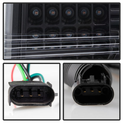 Spyder Ford F150 13-14 Xenon Model Only Light Bar Projector Headlights Blk PRO-YD-FF15013PL-SEQ-BK SPYDER