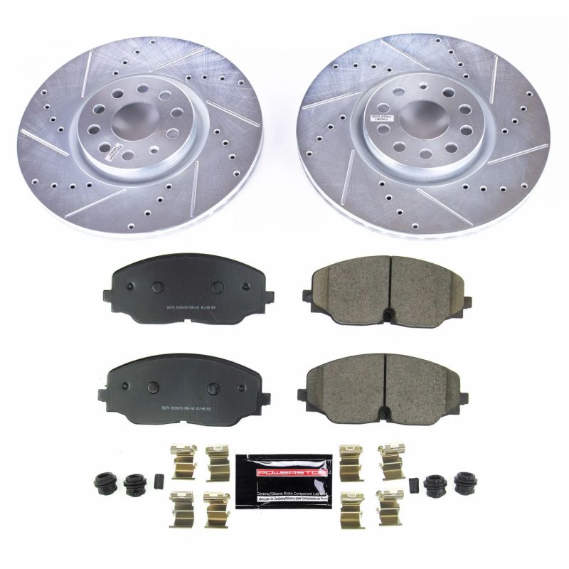 Power Stop 2018 Volkswagen Atlas Front Z23 Evolution Sport Brake Kit PowerStop