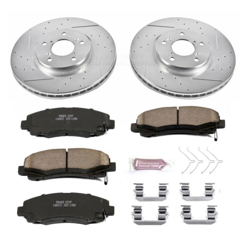 Power Stop 12-14 Honda Ridgeline Front Z23 Evolution Sport Brake Kit PowerStop