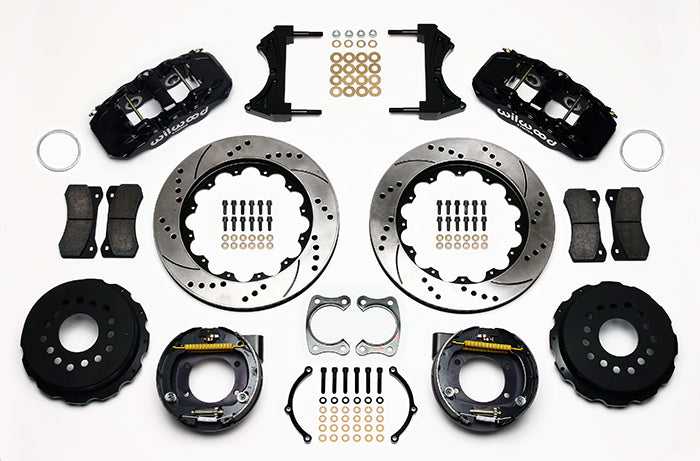Wilwood AERO4 Rear P-Brake Kit 14.00in Drilled Big Ford 2.36in Offset 140-10944-D