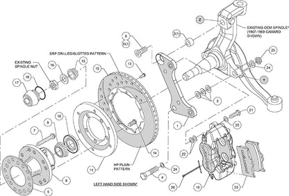 Wilwood - FDL Pro-Series Front Hub Brake Kit - GM F-Body 1967-1969 / GM A-Body 1964-1974 - 140-10996-D