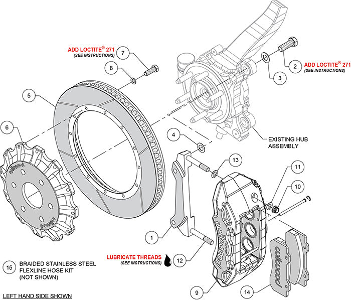 Wilwood TX6R Front Kit 15.50in Black 2010-Up Ford F150 (6 lug)