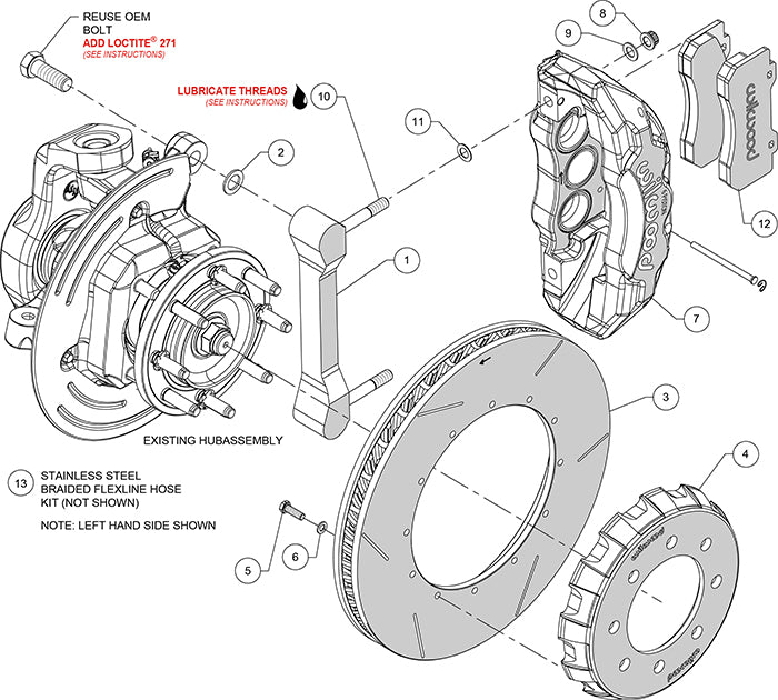 Wilwood KIT,FRONT,RAM,2500/3500,2WD/4WD,14-23 16.00 ROTOR,W/LINES
