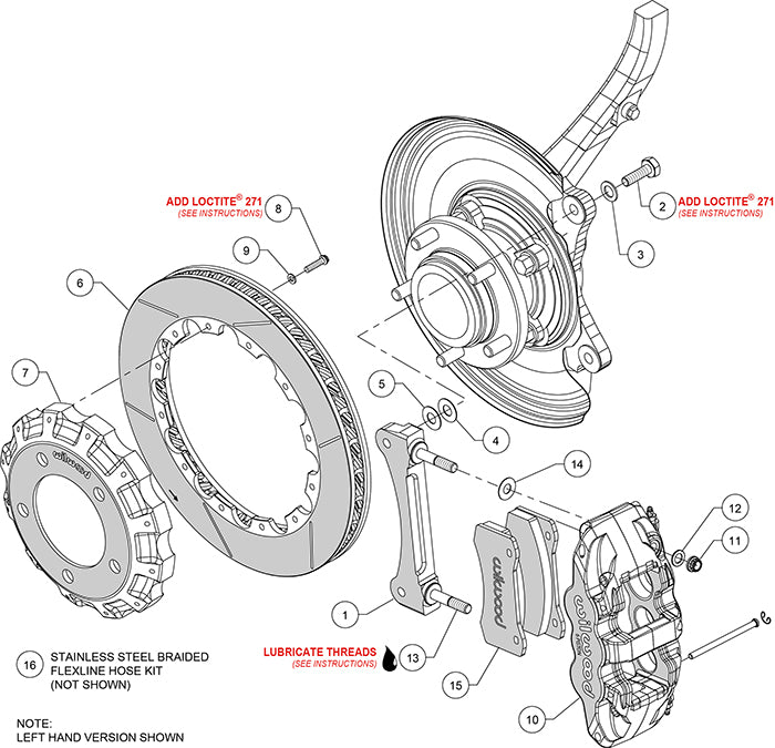 Wilwood 140-15473 AERO6 Big Brake Front Kit Toyota Land Cruiser 14.25in