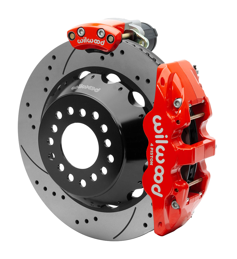 Wilwood 140-15846-DR AERO4 Rear Big Brake Electronic Parking Brake Kit