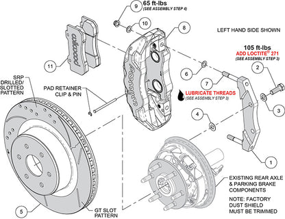 Wilwood 140-16861-DR TX4R Rear Big Brake Kit GM 1500 16in Red