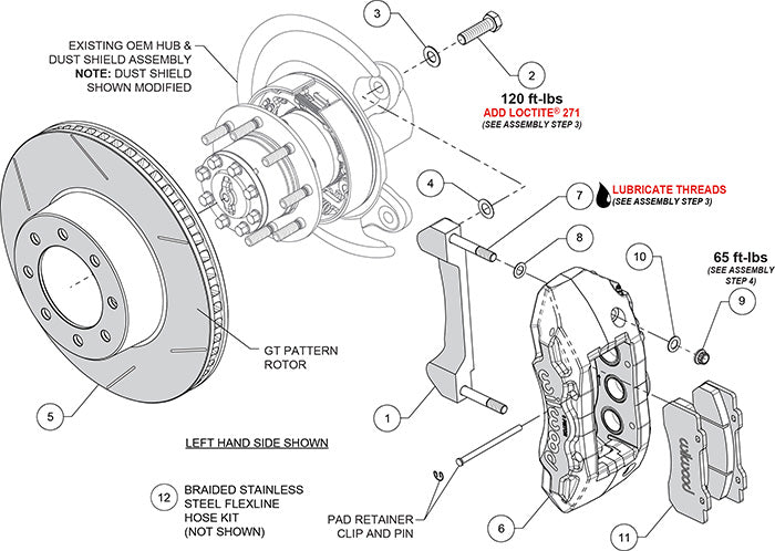Wilwood 140-17749 TX6R Rear Big Brake Kit Ram 2500 3500 16in