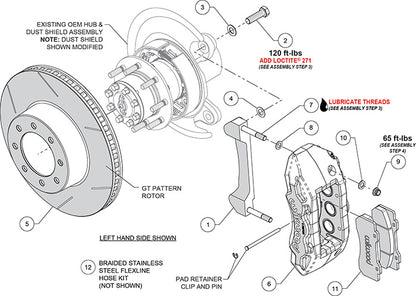 Wilwood 140-17749 TX6R Rear Big Brake Kit Ram 2500 3500 16in