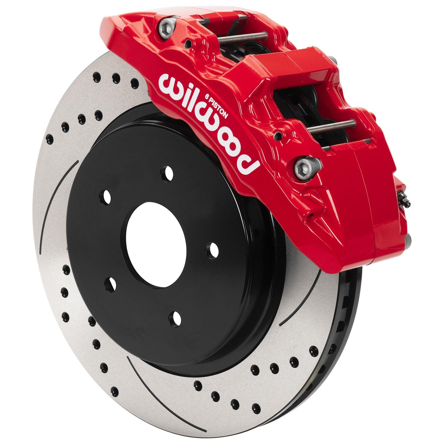 Wilwood 13-18 Dodge Ram 1500 Aero6 DM SRP Front Brake Kit w/ Lines - Red