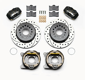 Wilwood Forged Dynalite Rear Parking Brake Kit - Drilled & Slotted Rotors (Black) Wilwood