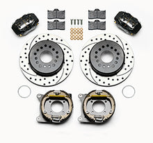 Load image into Gallery viewer, Wilwood Forged Dynalite Rear Parking Brake Kit - Drilled &amp; Slotted Rotors (Black) Wilwood