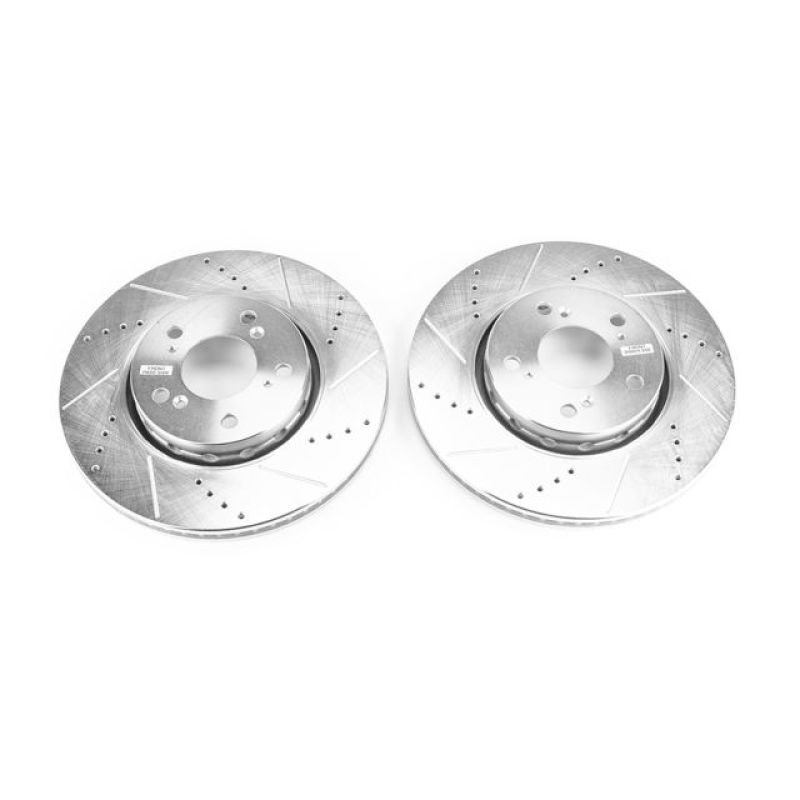 Power Stop 14-19 Acura RLX Front Evolution Drilled & Slotted Rotors - Pair PowerStop