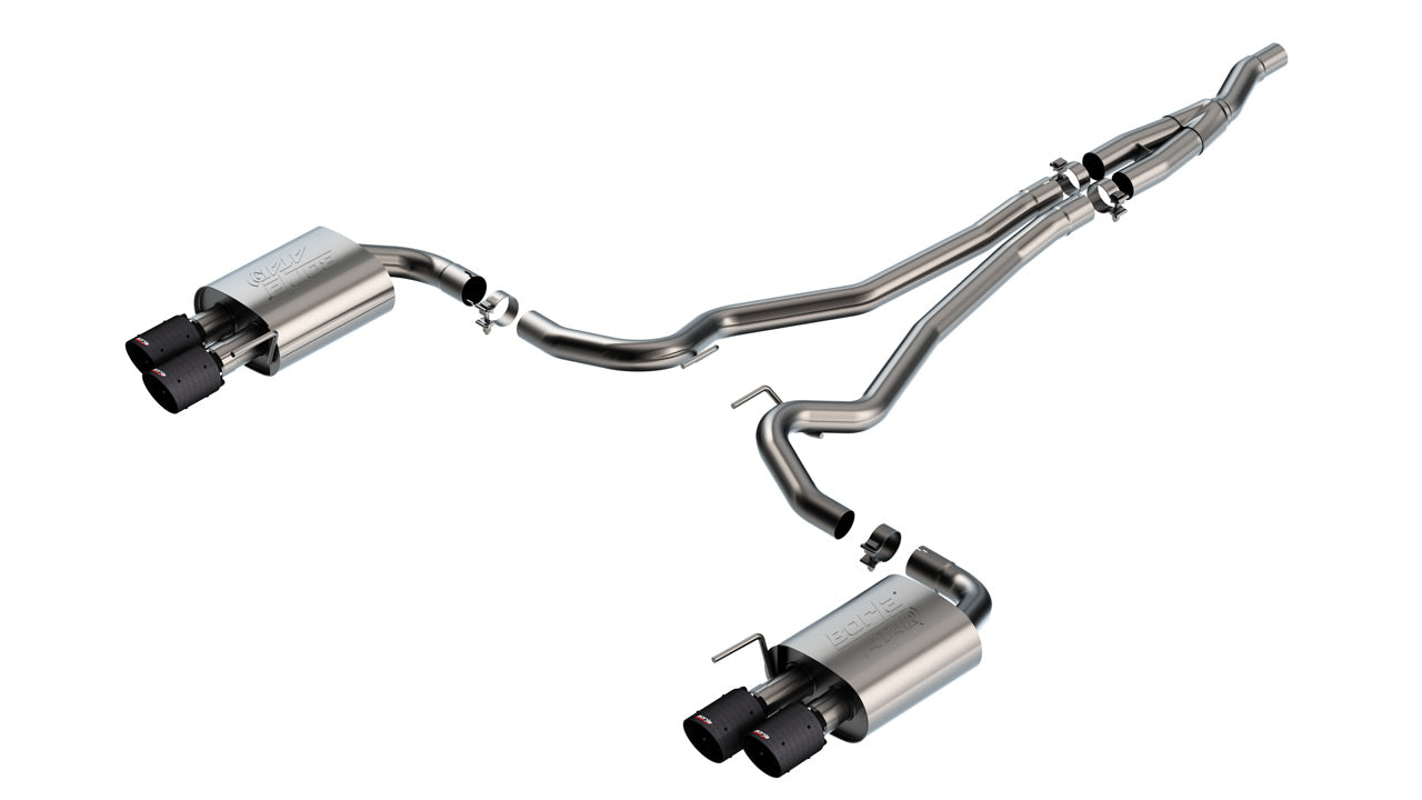 Borla 2024 Ford Mustang 2.3L Ecoboost ATAK Catback Exhaust CF BA w/ Quad Tips - Non-Active 140982CFBA