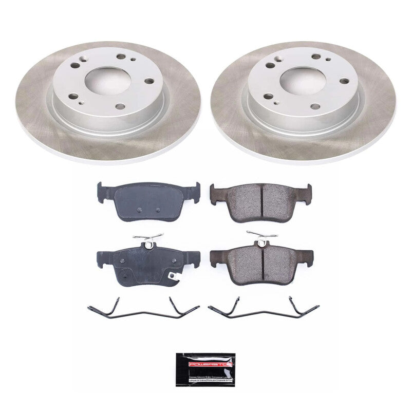 Power Stop 16-21 Honda Civic Rear Semi-Coated Rotor Kit PowerStop