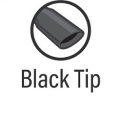 MagnaFlow Tip Stainless Black Coated Single Double Round Single Outlet 5in Dia 4in Inlet 13in L Magnaflow