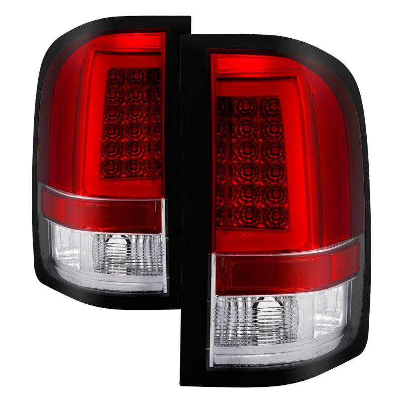 Spyder 07-13 Silverado (Will Not Work w/2010 921 Bulb) V3 Tail Lights Rd/Clr ALT-YD-CS07V3-LBLED-RC SPYDER