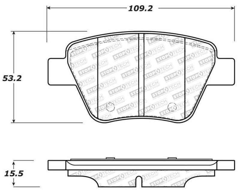 StopTech Street Disc Rear Brake Pads - 305.14560