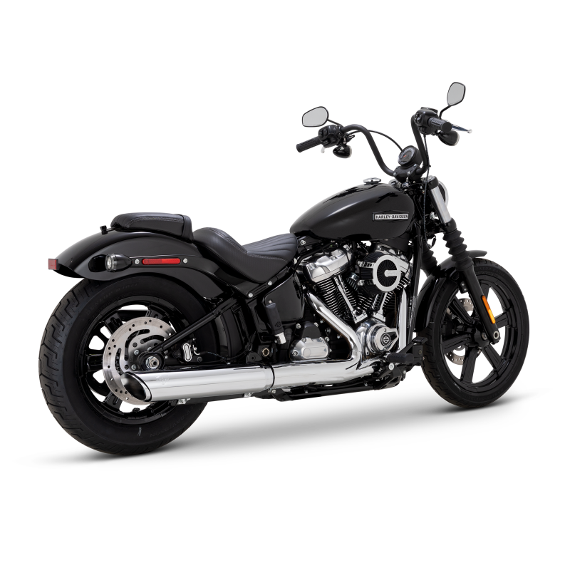 Vance & Hines 2025+ HD Softail Twin Slash 4in Round Chrome Slip-On Exhaust