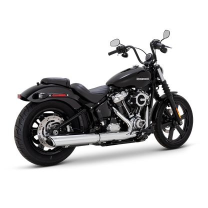 Vance & Hines 2025+ HD Softail Twin Slash 4in Round Chrome Slip-On Exhaust