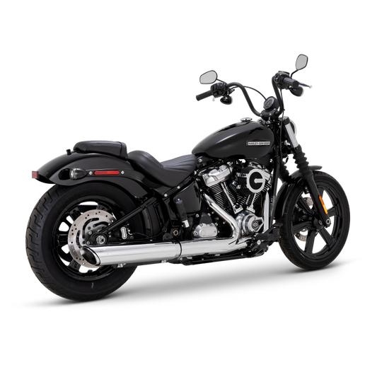 Vance & Hines 2025+ HD Softail Twin Slash 4in Round Chrome Slip-On Exhaust