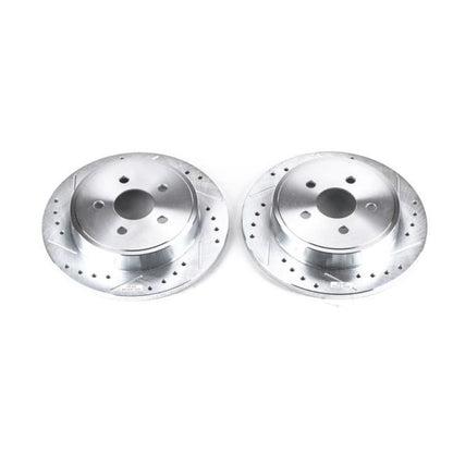 Power Stop 03-07 Chrysler PT Cruiser Rear Evolution Drilled & Slotted Rotors - Pair PowerStop