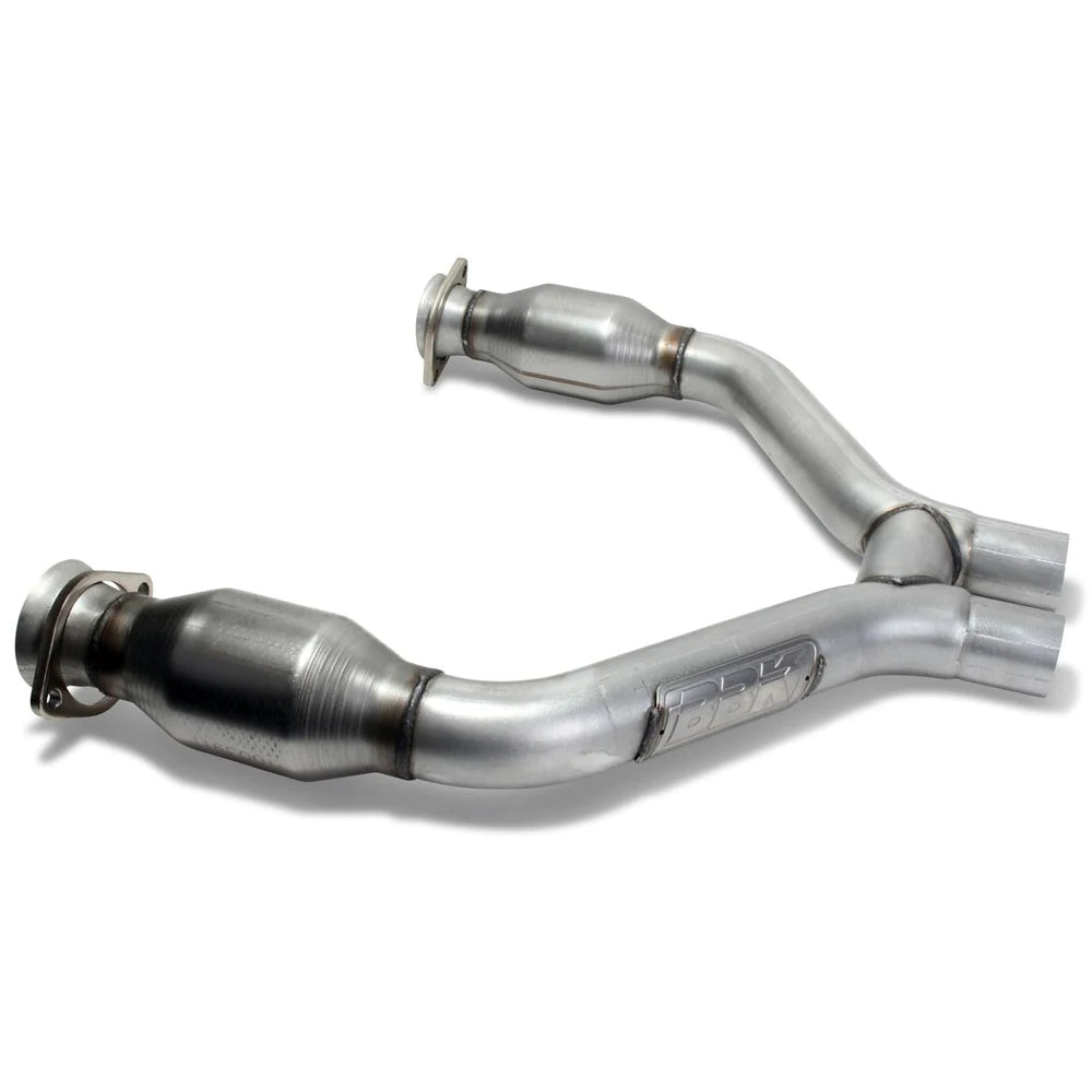 BBK Ford Mustang V6 High Flow Catted Short Mid H-Pipe For Long Tubes 15-17