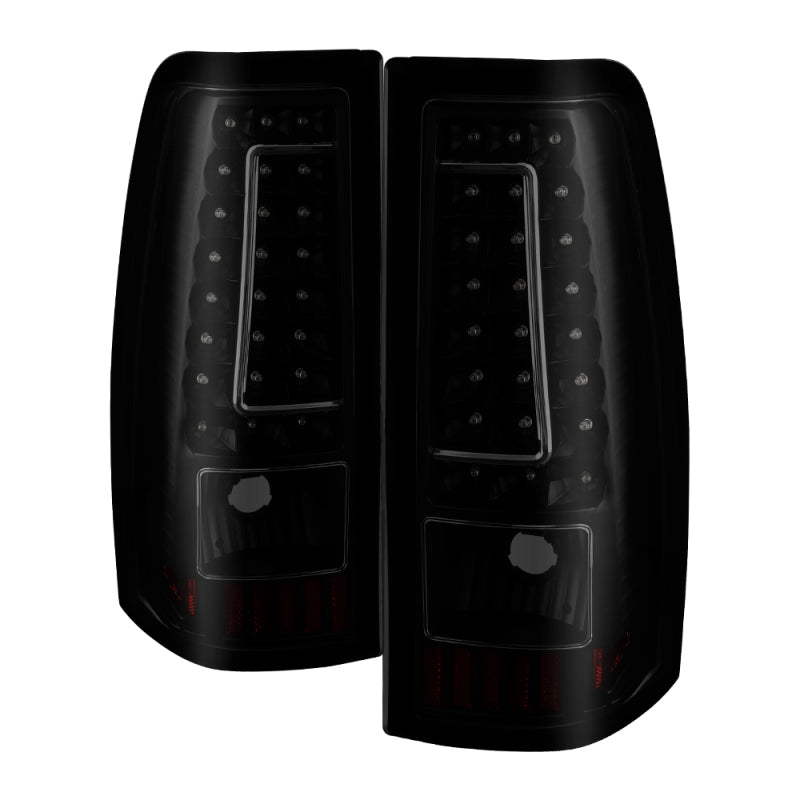 xTune 03-06 Chevy Silverado 1500 (w/o Stepside) LED Tail Lights - Blk Smoke (ALT-ON-CS03-G2-LED-BSM) SPYDER