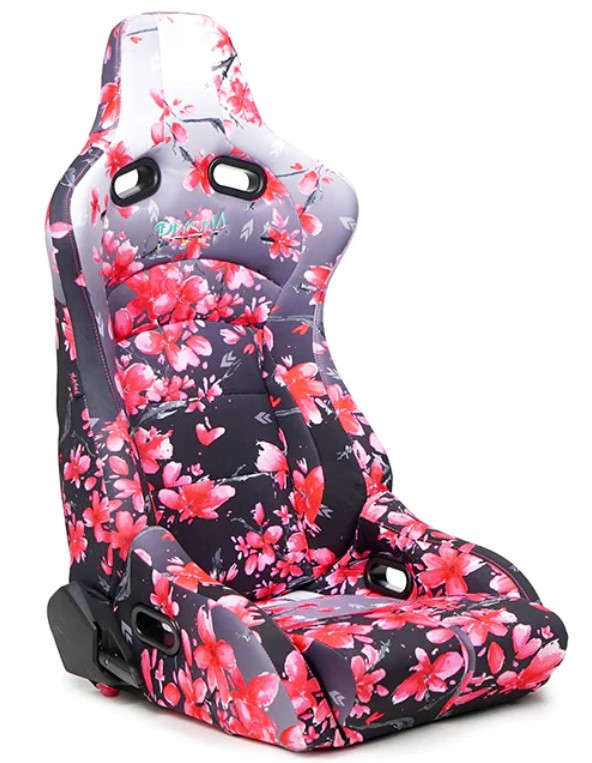 NRG Prisma Lab Reclinable Bucket Racing Seat - Pair (Sakura Print) - RSC-710 L/R-SAKURA