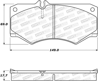 StopTech Premium Ceramic Brake Pads - 308.09270 Stoptech