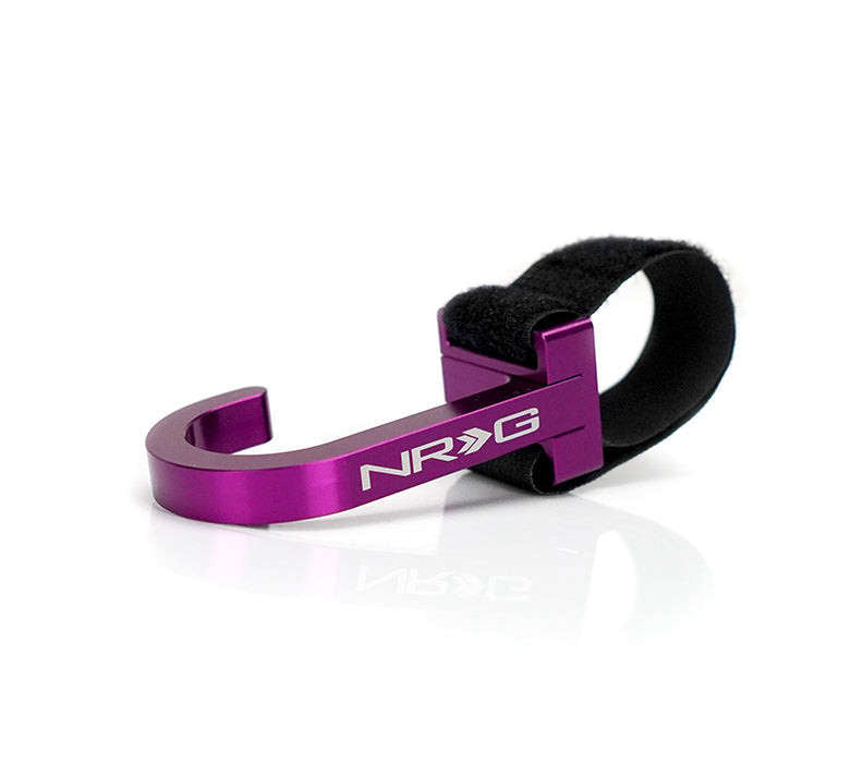 NRG Steering Wheel Hook CNC Aluminum w/ Laser Logo - Purple - STR-100PP