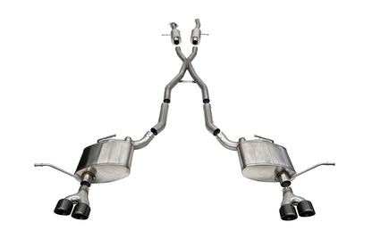Corsa 14-16 Jeep Grand Cherokee Summit Edition Black 2.5in Dual Rear Exit Cat-Back Exhaust CORSA Performance