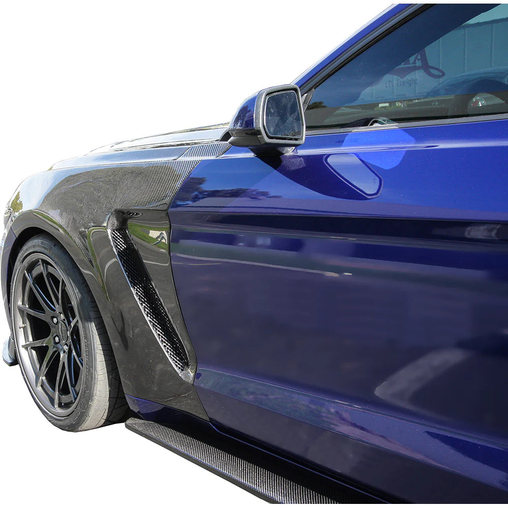 Anderson Composites 2015 - 2017 Mustang GT350 Style Mustang Carbon Fiber Front Fenders (Pair) - AC-FF15FDMU-GR