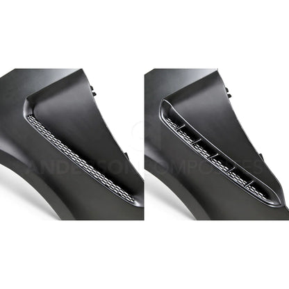 Anderson Composites 15-17 Mustang GT350 Style Fiberglass Front Fenders AC-FF15FDMU-GR-GF