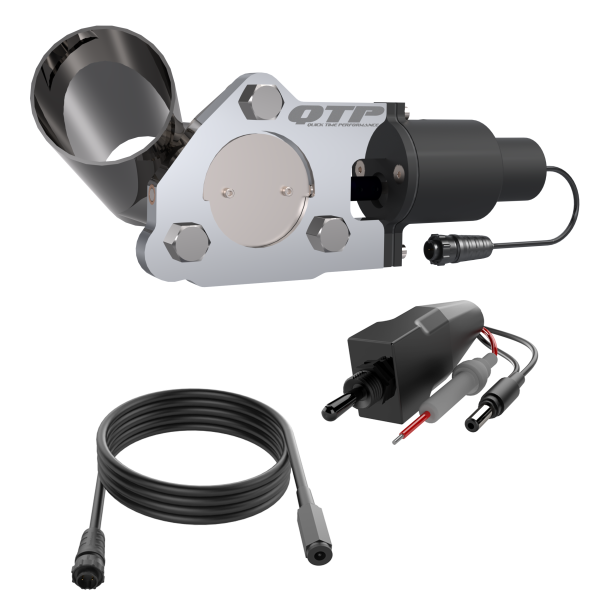 QTP 2.50 Inch Electric Exhaust Cutout Combo Kit (Universal) - QTEC25CP QTP