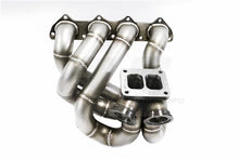 Load image into Gallery viewer, PLM Power Driven T4 Top Mount Turbo Manifold with Dual Wastegates B-Series B16 B18 B20 - PLM-B-T4-TOP