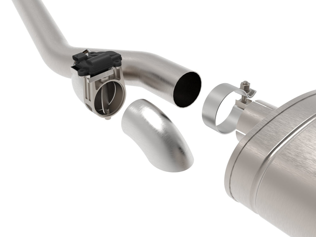 aFe 2019-2023 Chevy Silverado / GMC Sierra 1500 Gemini XV 3 IN to Dual 2-1/2 IN 304 Stainless Steel Cat-Back Exhaust System w/ Cut-Out Polished