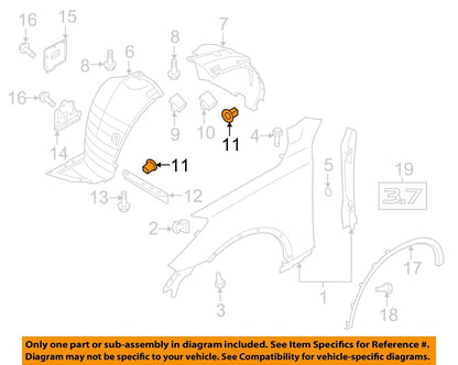 OEM Nissan Fender Wheel Well Grommet Screw - 76881-JG00A